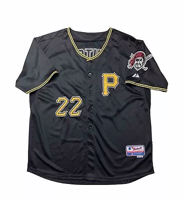 Pittsburgh Pirates Majestic Cool Base McCutchen #22 Black Baseball Jersey SZ 48 • $51.29