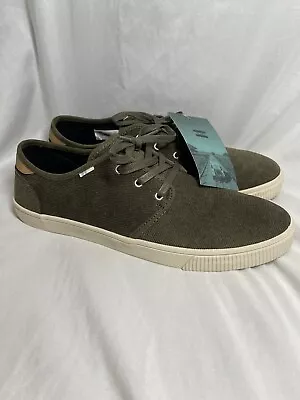 Carlo Low Top Sneaker TOMS Mens 9 Olive Green Color • $45