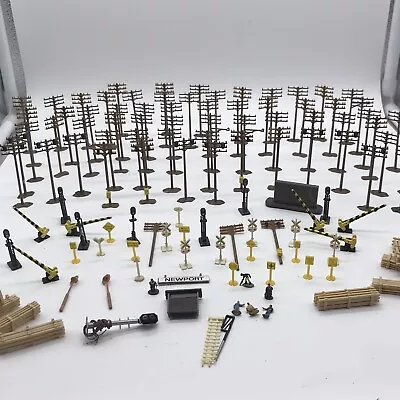 N Gauge Railroad Crossing Telegraph Poles And Fences Plus More Over 100 Items • $25