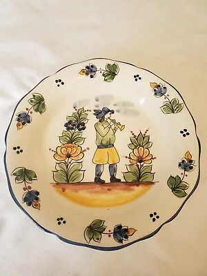 J Willfred Charles Sadek Gent Dinner Salad/Decor  Plate 9 Inch Peint A La Main • $34.99