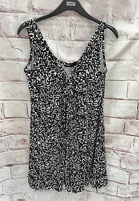 £8.99 • Buy M&S 'Beachwear Collection' Size: Uk 8 Black & White Dress Cool Comfort