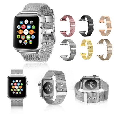 $14.99 • Buy For Apple Watch Series 7 6 5 4 3 2 SE Milanese IWatch Band Stainless Steel Strap