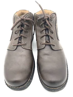 Dockers Men’s Brown Leather Kingman Stain Defender Ankle Boots 5778 Size 9.5 • $29