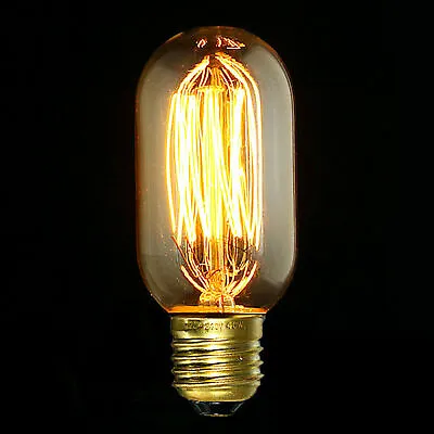 Tube Filament Light Bulb Industrial Vintage Bulbs Squirrel Cage Edison 40W E27 • £5.99