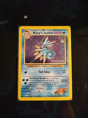 Pokémon TCG Misty's Seadra PRERELEASE HOLO 9/132 Promo • $1