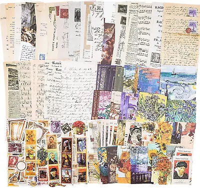 $20.17 • Buy Vintage Scrapbook Supplies Pack (200 Pieces) Art Journaling Bullet Junk Journal 