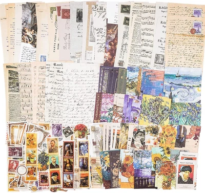 $20.17 • Buy Vintage Scrapbook Supplies Pack (200 Pieces) Art Journaling Bullet Junk Journal 