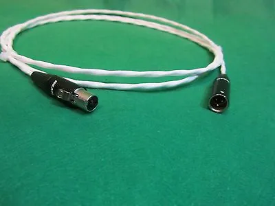 1 Ft Silver Plated Mini Tiny XLR Female To Tiny XLR Male  Audio Balanced Cable. • $14.95
