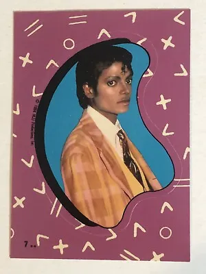 Michael Jackson Trading Card Sticker 1984 #7 • $2.25