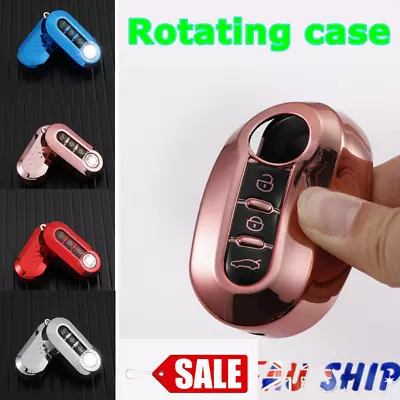 Car Remote Key Case Protective Soft TPU Cover For Fiat 500 3-Button Shell Fob AU • $11.54
