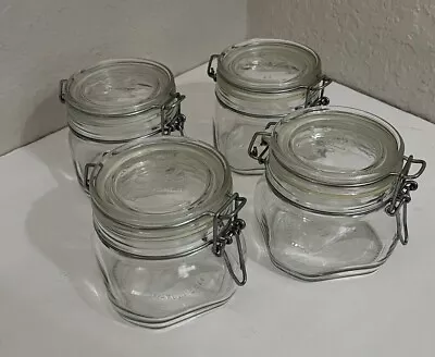 Fido Bormioli Rocco 1/2 L Swing Top Glass Canning Jar Kitchen Storage Set Of 4 • $24.99