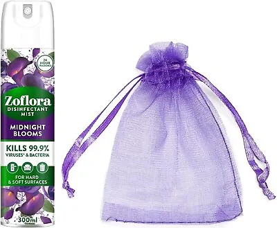 £7 • Buy Zoflora Disinfectant Mist Spray Midnight Blooms 300ml+ Gift For You:Organza Bag