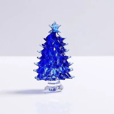 Christmas Tree K9 Crystal Tree Miniature Figurines Christmas Ornament Glas Decor • $9.99