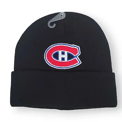 Montreal Canadiens NHL Beanie Mens Official Adult One Size Cuffed In Black.  New • $11.95