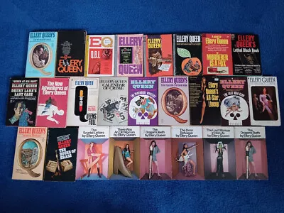 Ellery Queen Vintage Paperback Mystery Novels Lot Of 25 • $69.99