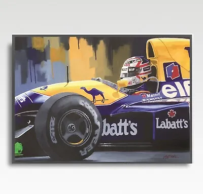 NIGEL MANSELL  F1 Print From Painting By Greg Tillett Poster Formula 1 Wall Art • £19.99
