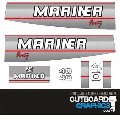 Mariner 40hp 2 Stroke Outboard Decals/sticker Kit (early 90's) • $44.95