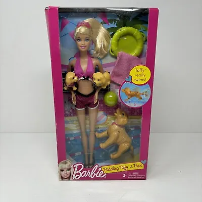 2010 Barbie Paddling Taffy & Pup & 2 Puppies Barbie #V8906 • $73.79