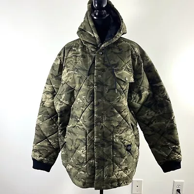 Harley Davidson Forever Quilted Jacket Men’s 2XL Green Hoodie Camo 97404-23VM • $100