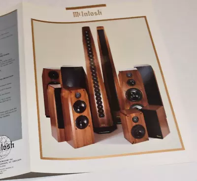 Original McIntosh DEALER SPEAKER BROCHURE XRT 26 LS 350 LS 330 LS 310 Specs • $29.99