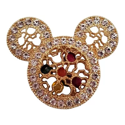 Mickey Mouse Ears Disney Colorful Crystal Brooch Pin NEW • $10.80