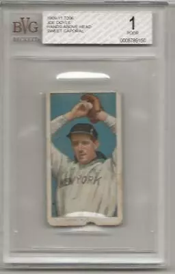 1909-11 T206 Joe Doyle Hands Above Head BVG 1 Poor Sweet Caporal Beckett Vintage • $449.97