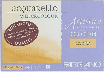 Fabriano Artistico Watercolor Block 7 X 10 Extra White • £66.62