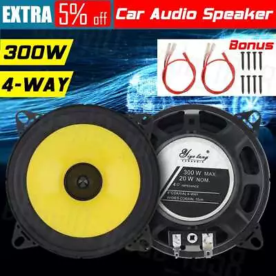 2pcs 4 Inch 300W Car Audio Speaker Heavy Mid-bass Ultra-thin Full Range Speaker • $26.45