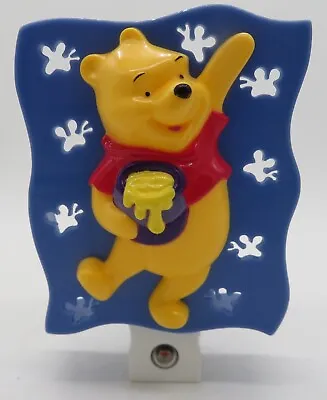 Vintage Winnie The Pooh Night Light Wall Plug In Honey Pot Disney Nursery 5.25  • $14.39