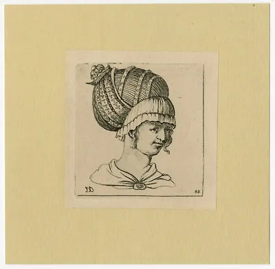 £41.40 • Buy Antique Print-GENRE-HEAD-MEDIEVAL HEADDRESS-82-Deuchar-ca. 1780