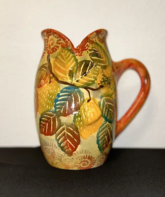 Italica ARS Jug Fish Pitcher Ceramic 9.5  Hand Painted Italy • $28.76