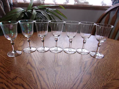 $24.99 • Buy Small Wine Sherry Paneled - Set Of 7 Glasses 