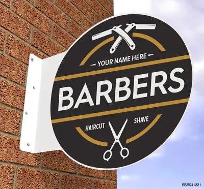 £49.95 • Buy Barbers Shop Sign Barber Haircut Shave Hair Salon Sign Projecting Wall Sign 