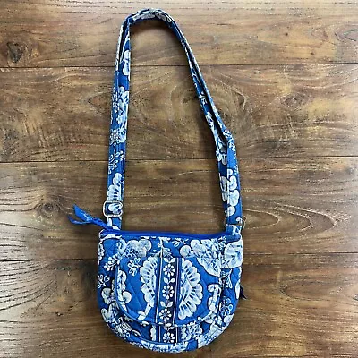 Vera Bradley Lizzy Blue Lagoon Purse Crossbody Shoulder Bag Approx 7  By 8  • $20.69