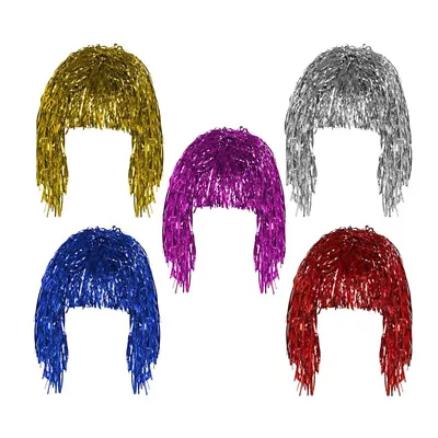  5 Pcs Durable Unisex Wigs Costume Party Men False Hair Long Tinsel Miss Cosplay • $9.30