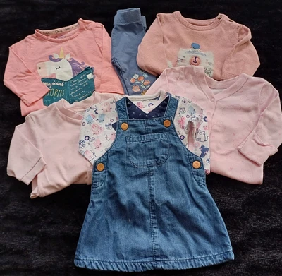 £5.80 • Buy Baby Girls Autumn Clothes Size 0 To 3 Months By Nut-Meg Tu F&F Etc