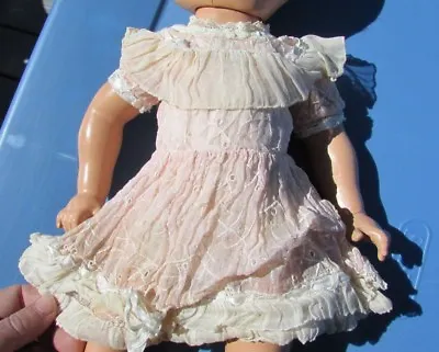 Mariquita Perez Doll Clothes Organdy Eyelet Pink Party Dress 1940s Tagged Rare • $149.33