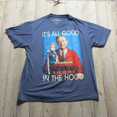 Mister Rogers Neighborhood Shirt Mens Extra Large Blue Its All Good In The Hood • $13.92