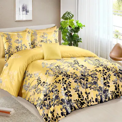 $32 • Buy All Size Bed Ultra Soft Quilt Duvet Doona Cover Set Bedding Pillowcase Yellow