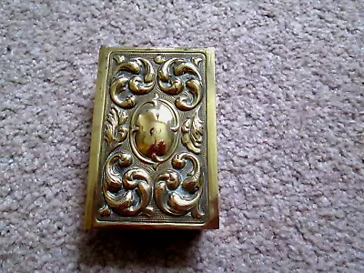 £12 • Buy Vintage Brass Match Box Holder.
