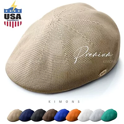 Cool Mesh Classic Plain Newsboy Gatsby Cap Ivy Hat Golf Driving Crochet Ventair • $12.99