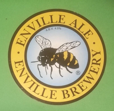 £1.50 • Buy Beer Pump Clip Badge Front ENVILLE Brewery ENVILLE ALE Real Ale Bee Theme Image