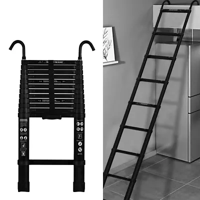 3.8M 12.5FT Aluminum Telescopic Attic Ladder For Home Loft Ladder Capacity 150KG • $93.24