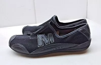 Merrell Women 6.5M 37 Arabesque Black Synthetic Slip On Athletic Sneaker Shoes • $49.99
