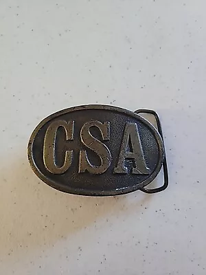 VTG Belt Buckle CSA Confederate States Of America Bergamot Brass Works  • $30