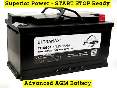 AGM 12V Leisure Marine Battery Low Box 2 Year Guarantee 95AH • $174.30