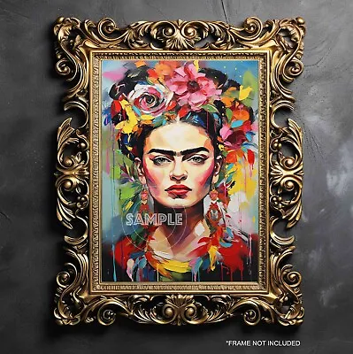 Frida Kahlo Art Print Abstract Frida Kahlo Art Painting Unframed Art Print • $7.45