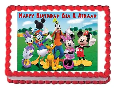 MICKEY MOUSE CLUBHOUSE Party Edible Cake Topper Decoration Frosting Sheet • $9.95
