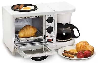 Elite Cuisine 3-in-1Multi Function Breakfast Center Toaster Oven Griddle-EBK-200 • $96.96