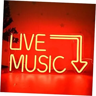 Music Live Led Neon Signs - Handcrafted Led Signs 17 * 11 Inches - Live Music • $52.78